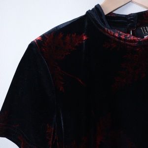 Crushed velvet (vintage style) mini dress